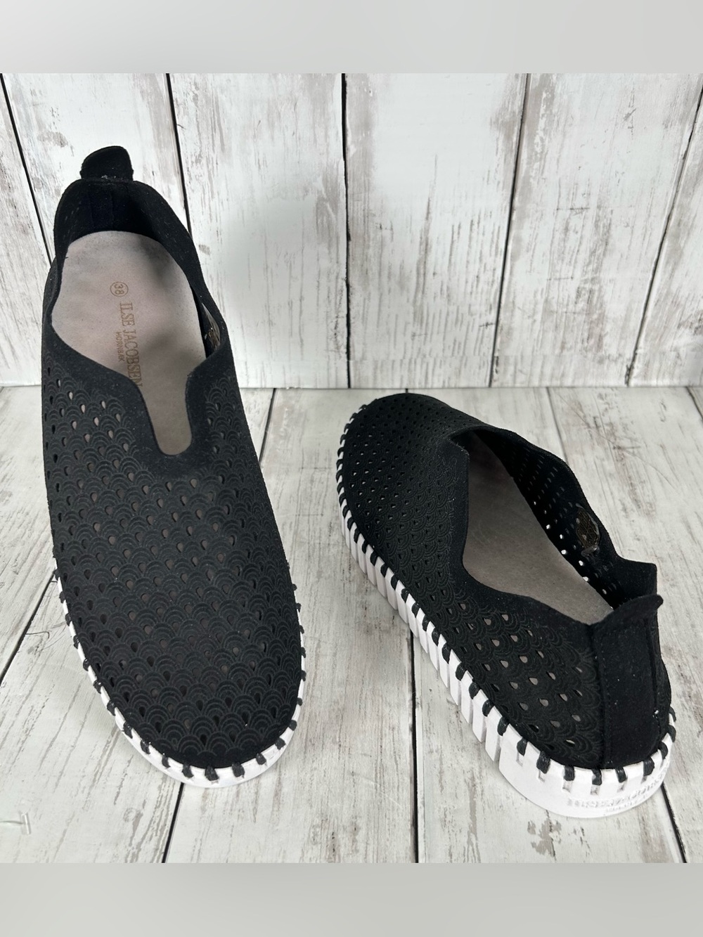 Ilse Jacobsen Black Tulip Slip-on Loafers Women’s 7.5-8 Eu Size 38 CLEAN